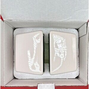 Rae Dunn Ceramic Serving Bowl Set Square Green Glossy Two Piece 3 Inch